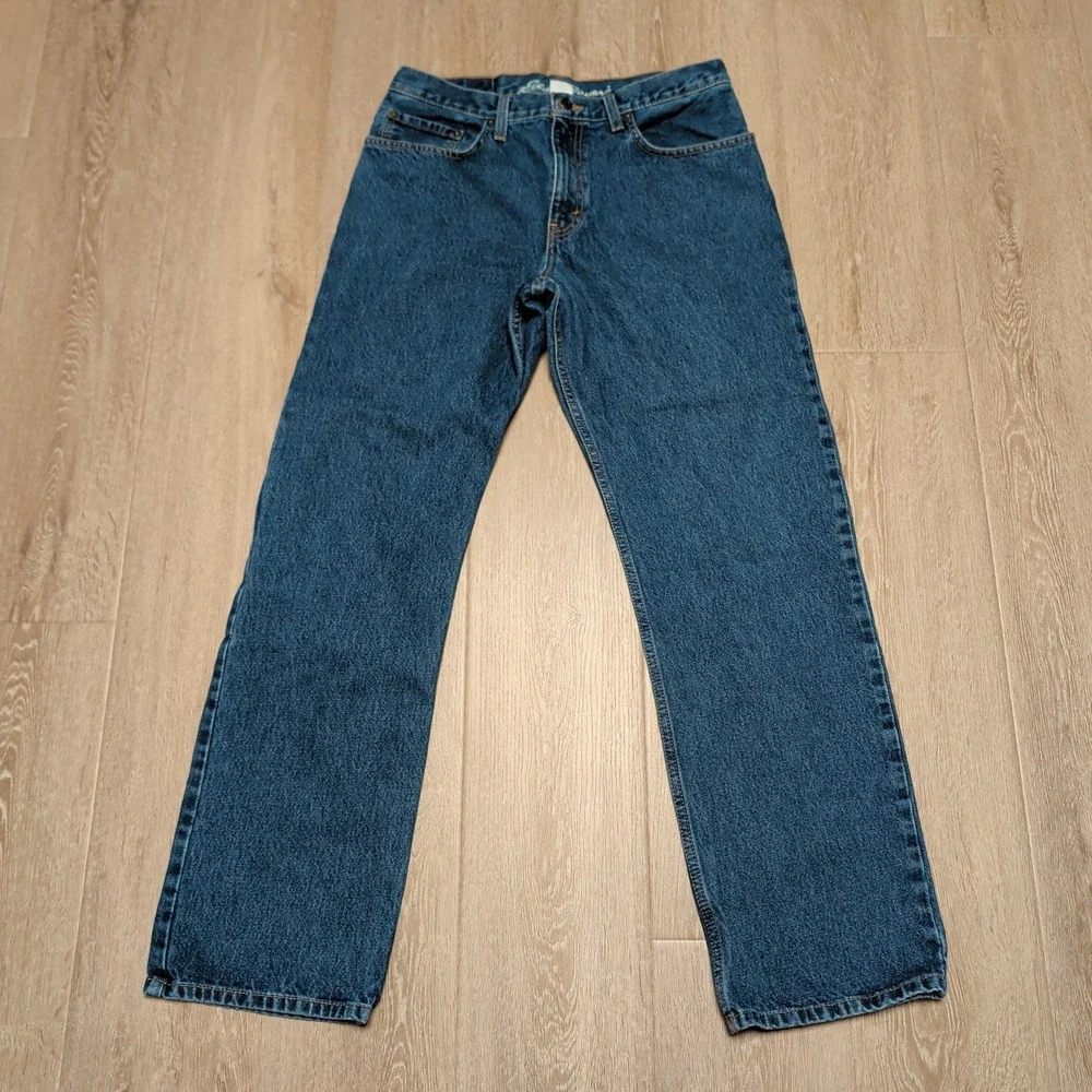 Eddie Bauer Mens Straight Leg Denim Jeans Medium Wash Blue 31x31 Regular Fit‎